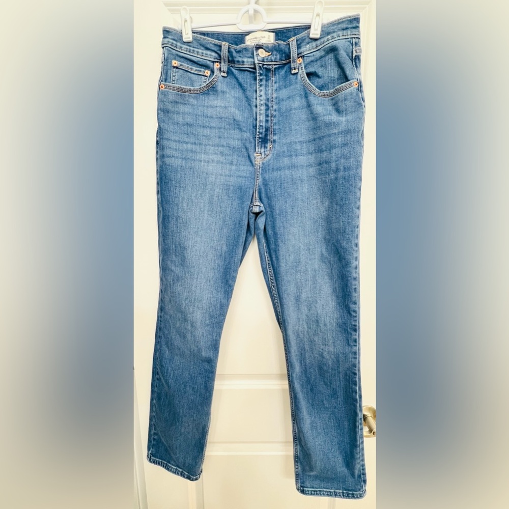 Abercrombie & Fitch Womens Classic Blue Straight Jeans Size 10